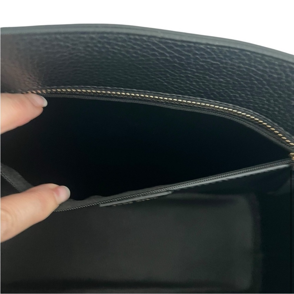 Anne Klein Black Pebbled Tote Bag - Picture 6 of 12